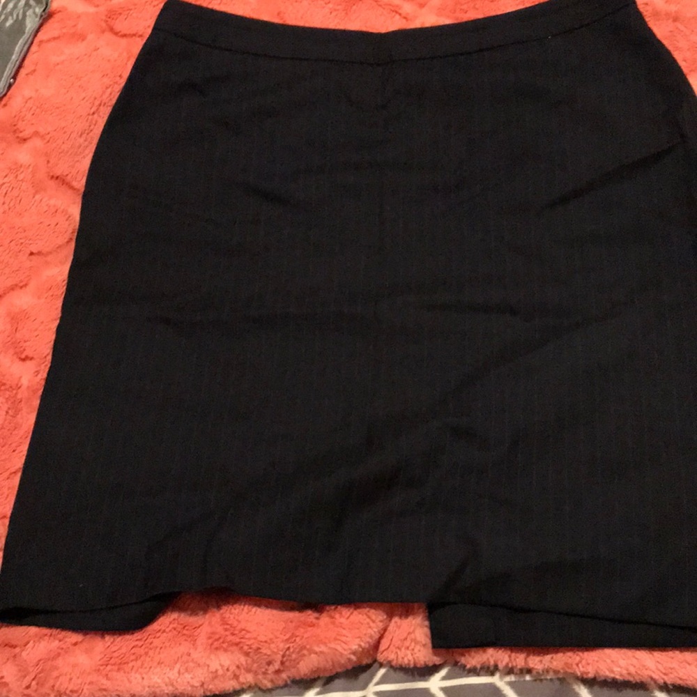 J. Crew Super 120s Navy Pinstripe Skirt